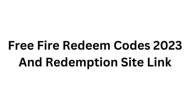 Free Fire redeem codes 2023